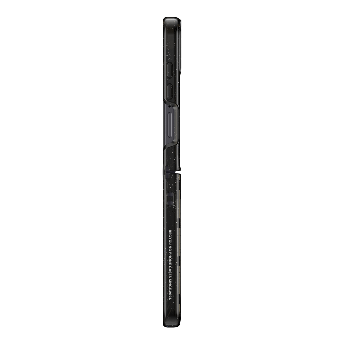 CASETiFY Magsafe Impact Case for Z Flip 7 - Metallic Ribbon Clear Black