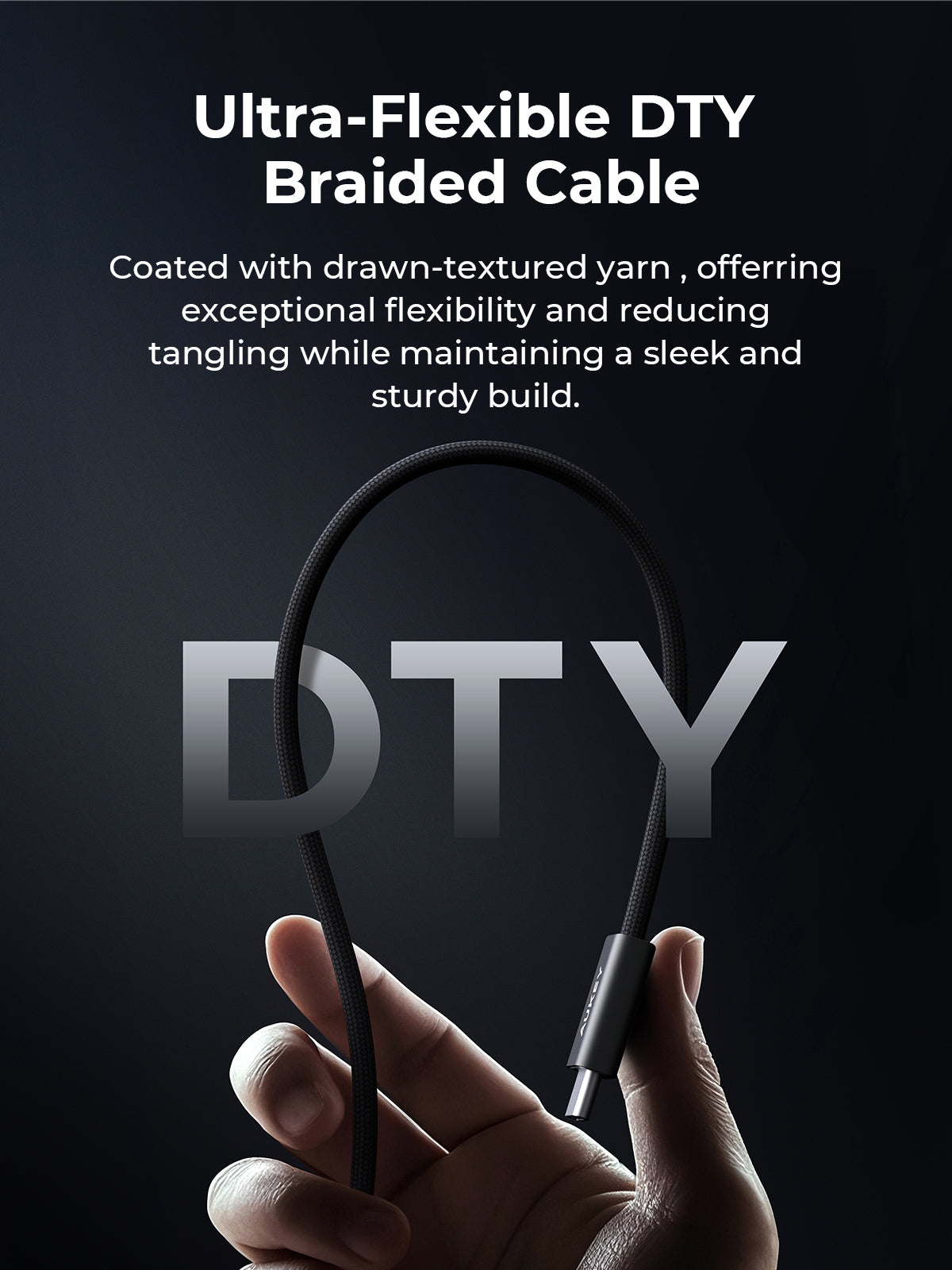 Aukey CB-DCC249 Circlet Blink 240W Lite 1m DTY Braided USB-C to USB-C Cable
