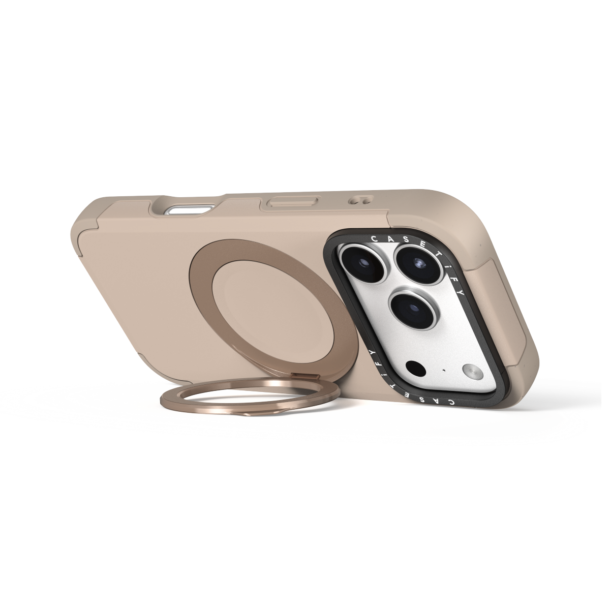 CASETiFY Magsafe Force Ring Stand Case for iPhone 17 Series - Taupe