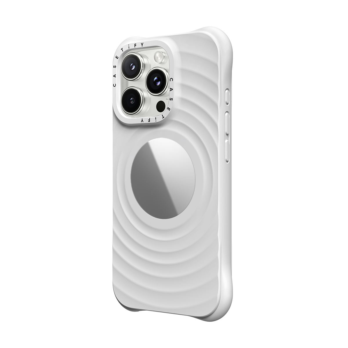 CASETiFY Magsafe The Ripple Mirror Case for iPhone 16 Pro Max / 16 Pro - White