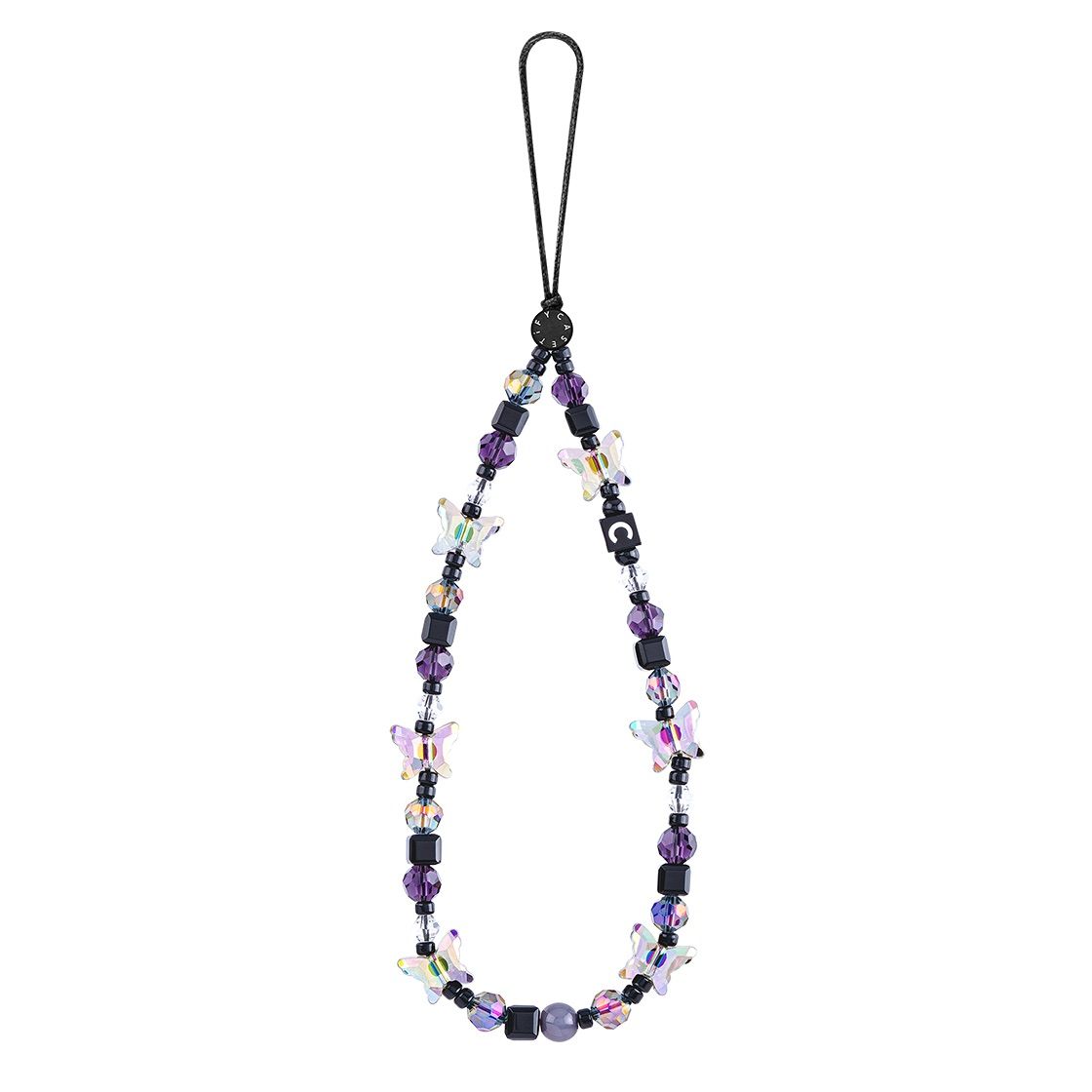 CASETiFY Phone Charm - Noir Aura Butterfly Black