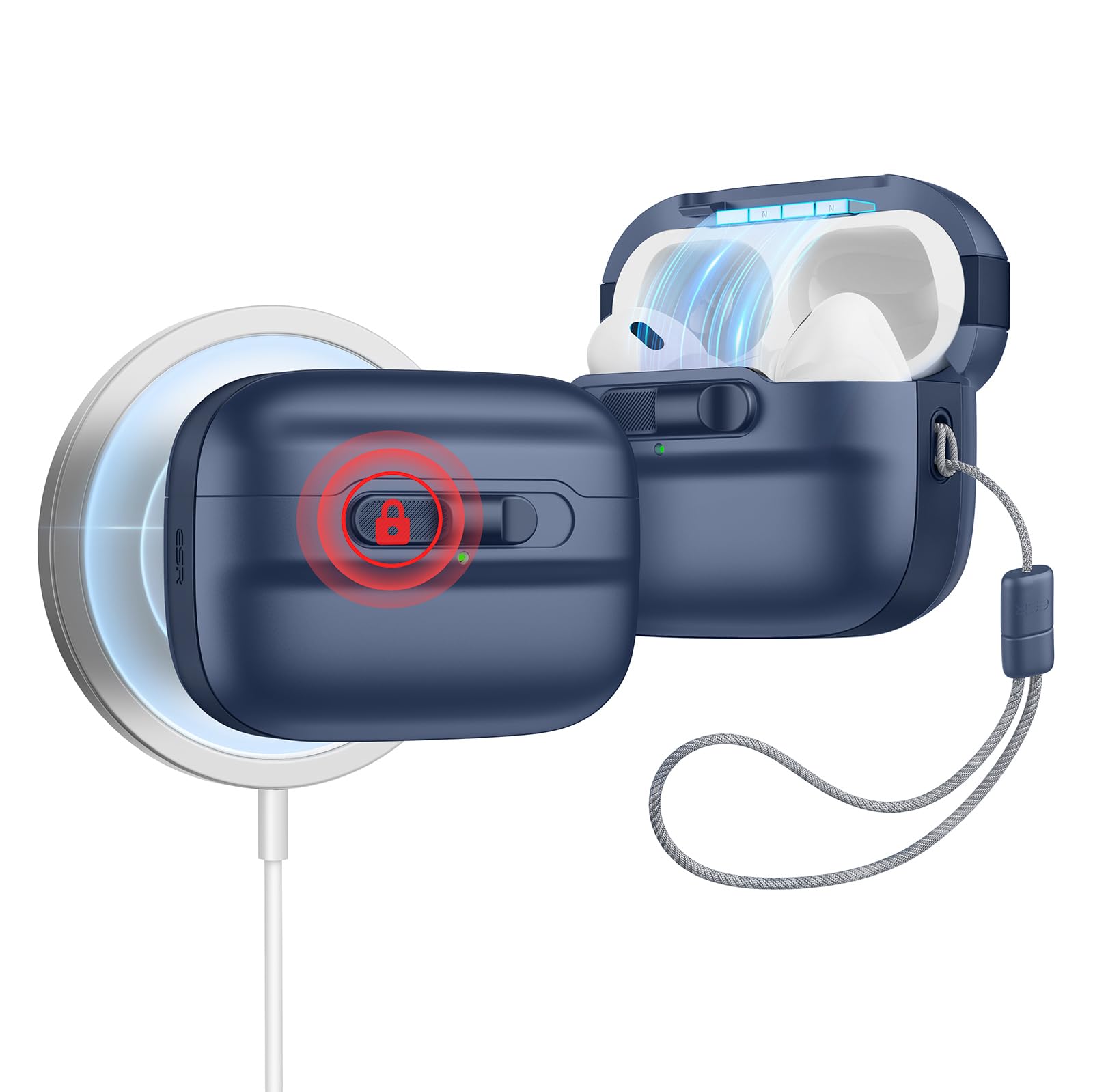 ESR Airpods Pro Pulse Magnetic Lock Case with HaloLock