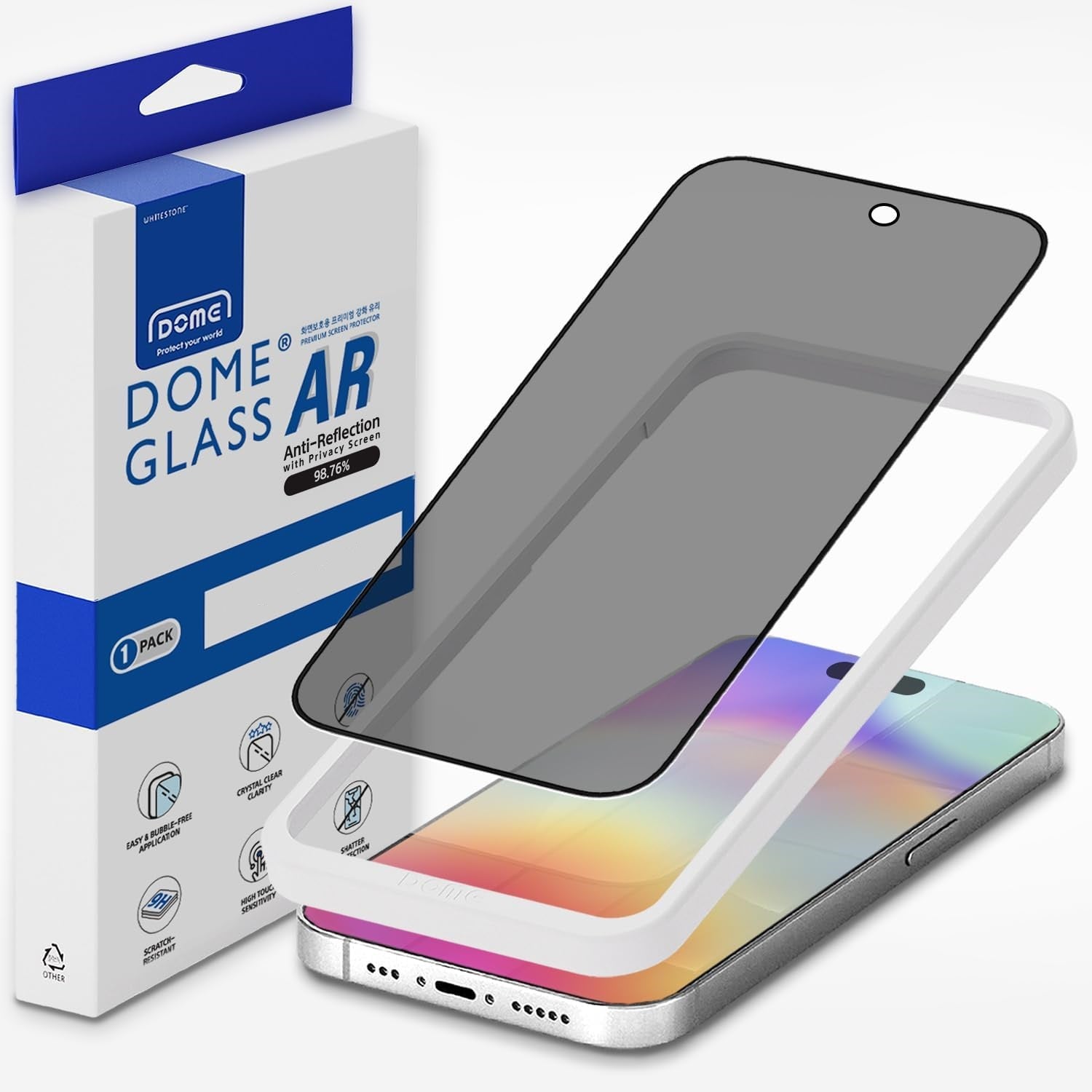 Whitestone AR Privacy Glass for iPhone 16 Plus