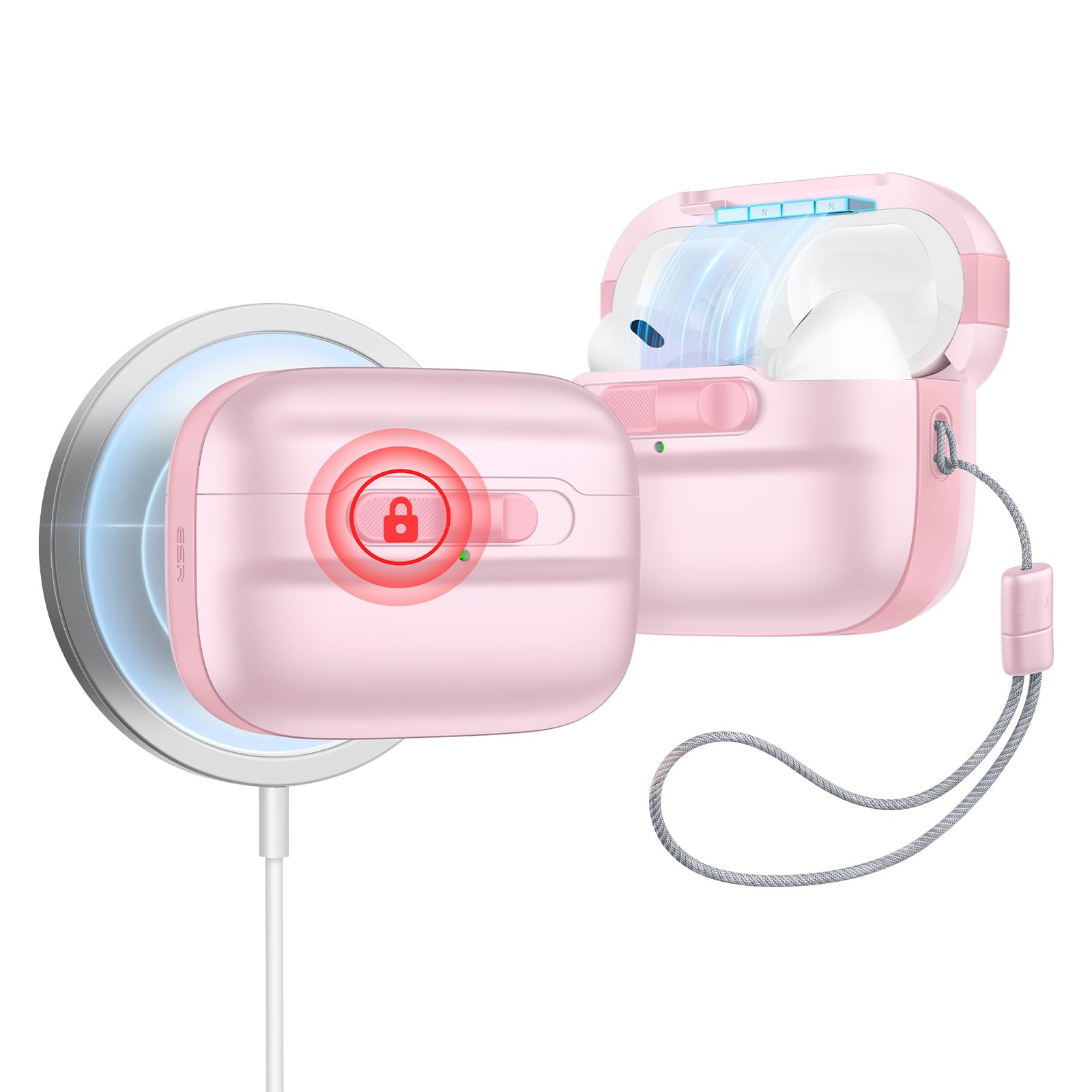 ESR Airpods Pro Pulse Magnetic Lock Case with HaloLock