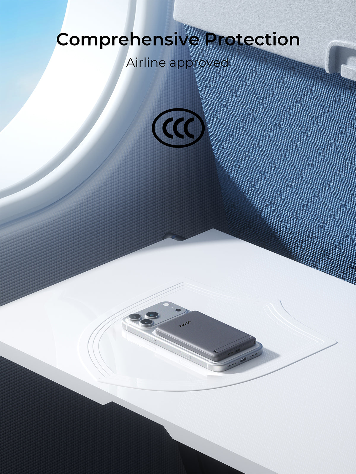 [3C | CCC Certified] Aukey PB-MS15 MagFusion Vista Qi2 5000mAh 20W Magnetic Wireless Fast Charging Power Bank