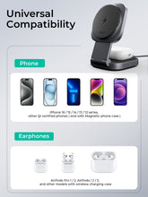 Load image into Gallery viewer, Aukey LC-MC211 MagFusion L 2-in-1 Foldable Qi2 Magnetic Fast Wireless Charging Station for iPhone &amp; Airpods
