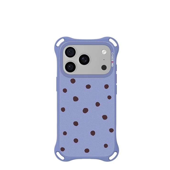CASEBANG QuadGuard ImagiSnap Snap-On Base Case for iPhone 18 / 17 / 16 Series - Polka Dots | Base Case + Snap-On Cover set