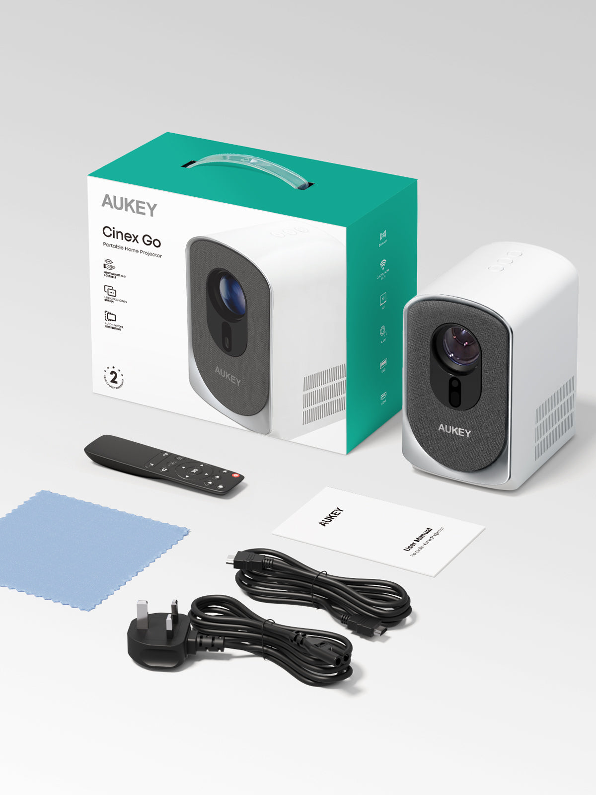 [UPGRADED] Aukey RD-880 Cinex Go MINI Portable Projector w 1080P Full HD & Screen Mirroring (24 Months Warranty)