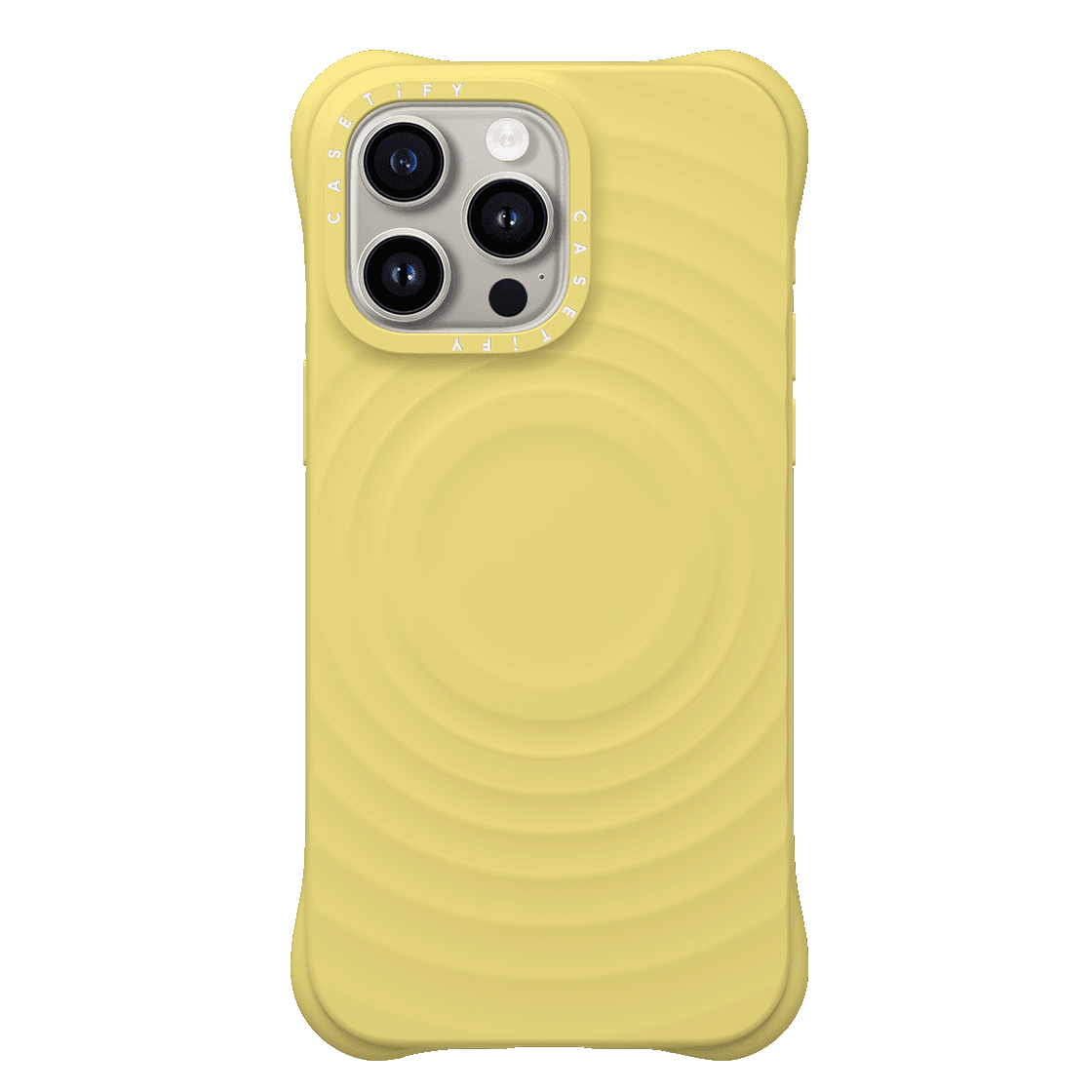 CASETiFY Magsafe The Ripple Case for iPhone 15 Pro Max - Buttercream Yellow