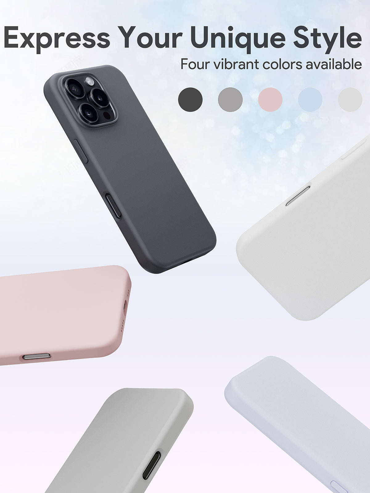 AUKEY PC-GJ20 LiquidFlex Magnetic Liquid Silicone Phone Case for iPhone 16 / 16 Plus / 16 Pro / 16 Pro Max