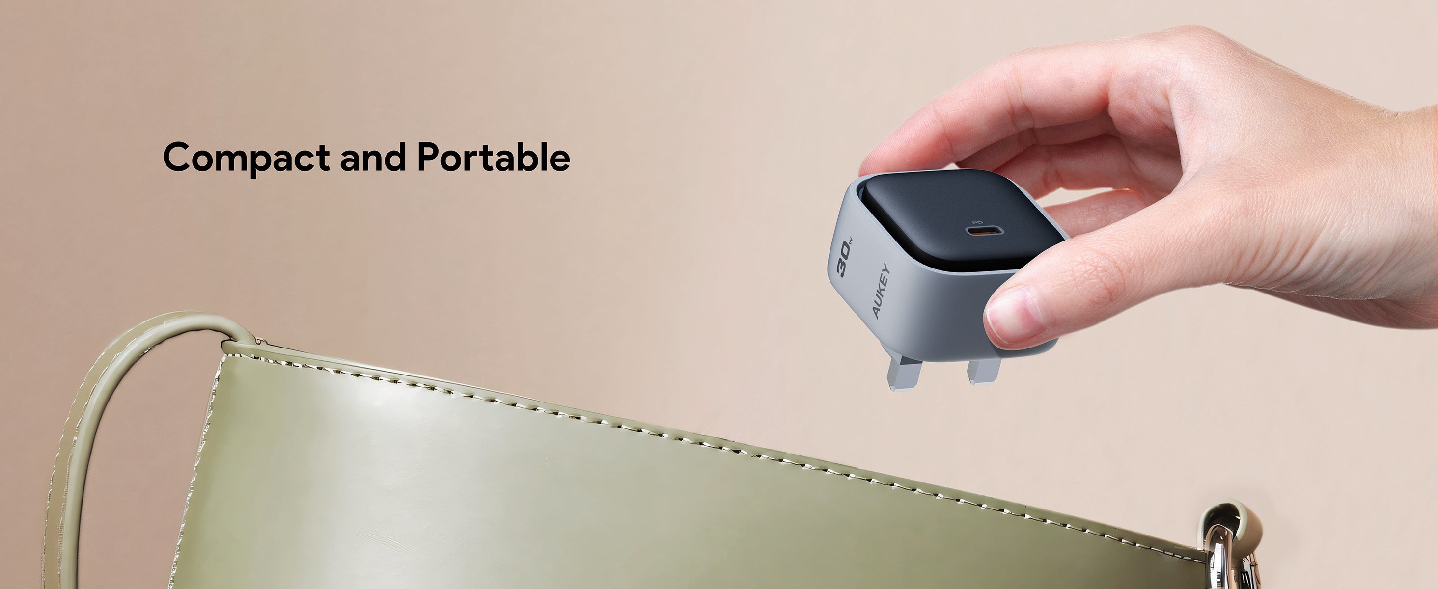 Aukey PA-C1 Comet Super Compact 30W PD GaN Wall Charger with PPS