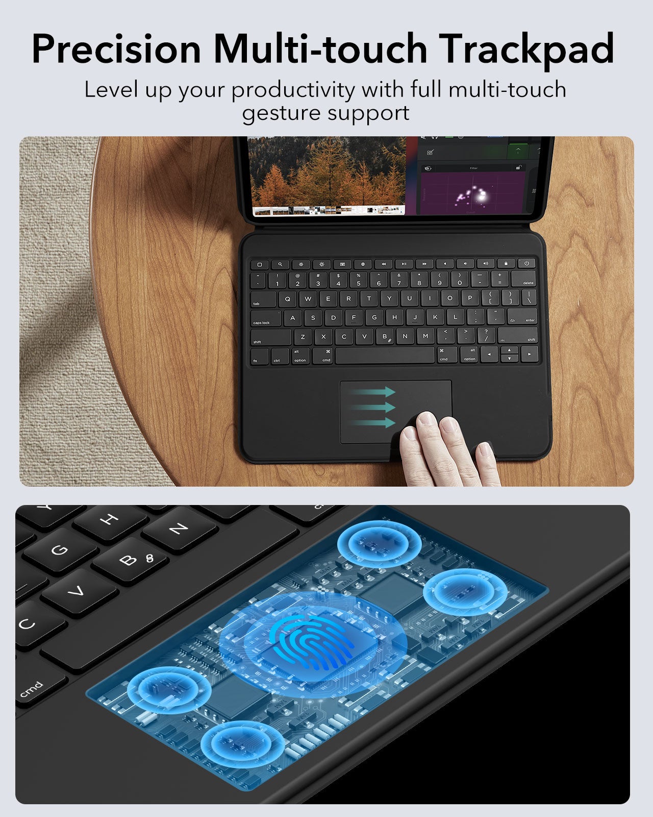 ESR iPad Pro 13" (2024/2025) Ascend Keyboard Case
