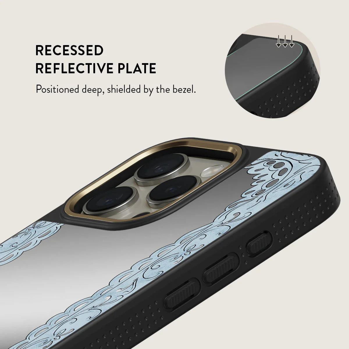 BURGA iPhone 16 Pro Max / 15 Pro Max Looking Glass Elite Mirror Gold Tough MagSafe Case