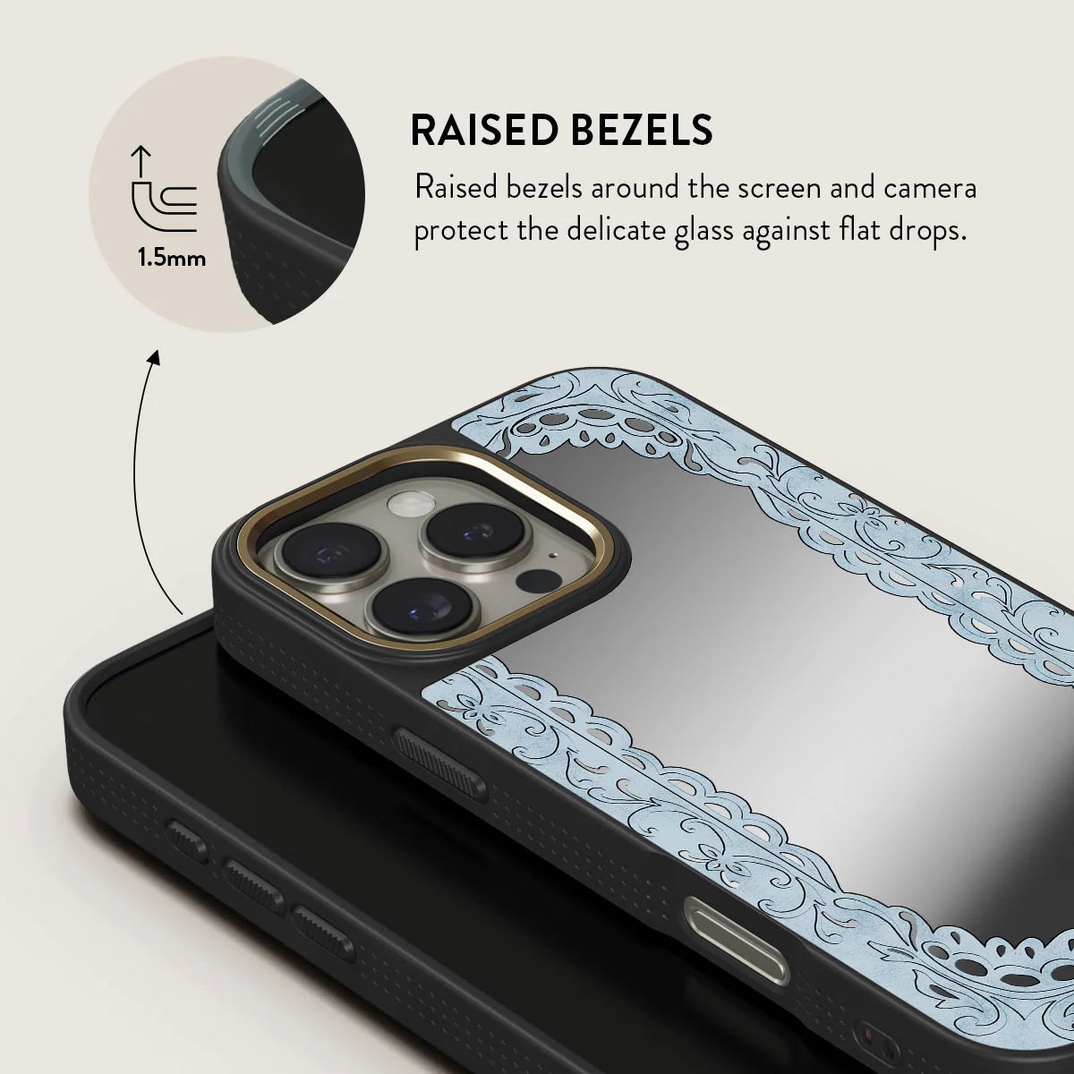 BURGA iPhone 16 Pro Max / 15 Pro Max Looking Glass Elite Mirror Gold Tough MagSafe Case