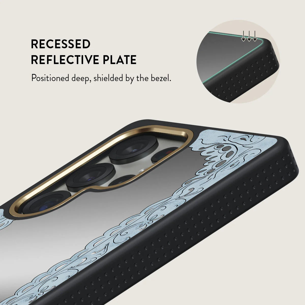 BURGA Samsung Galaxy S25 Ultra Looking Glass Elite Mirror Gold Tough MagSafe Case