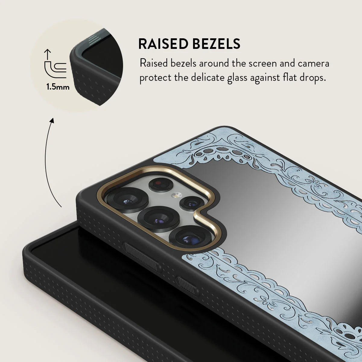 BURGA Samsung Galaxy S25 Ultra Looking Glass Elite Mirror Gold Tough MagSafe Case