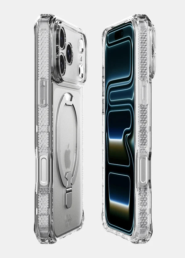 ITSKINS iPhone 18 / 17 Series Hybrid R Clear Case with Stand (MagSafe Compatible)