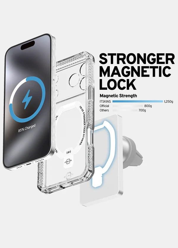 ITSKINS iPhone 18 / 17 Series Hybrid R Clear Case with Stand (MagSafe Compatible)