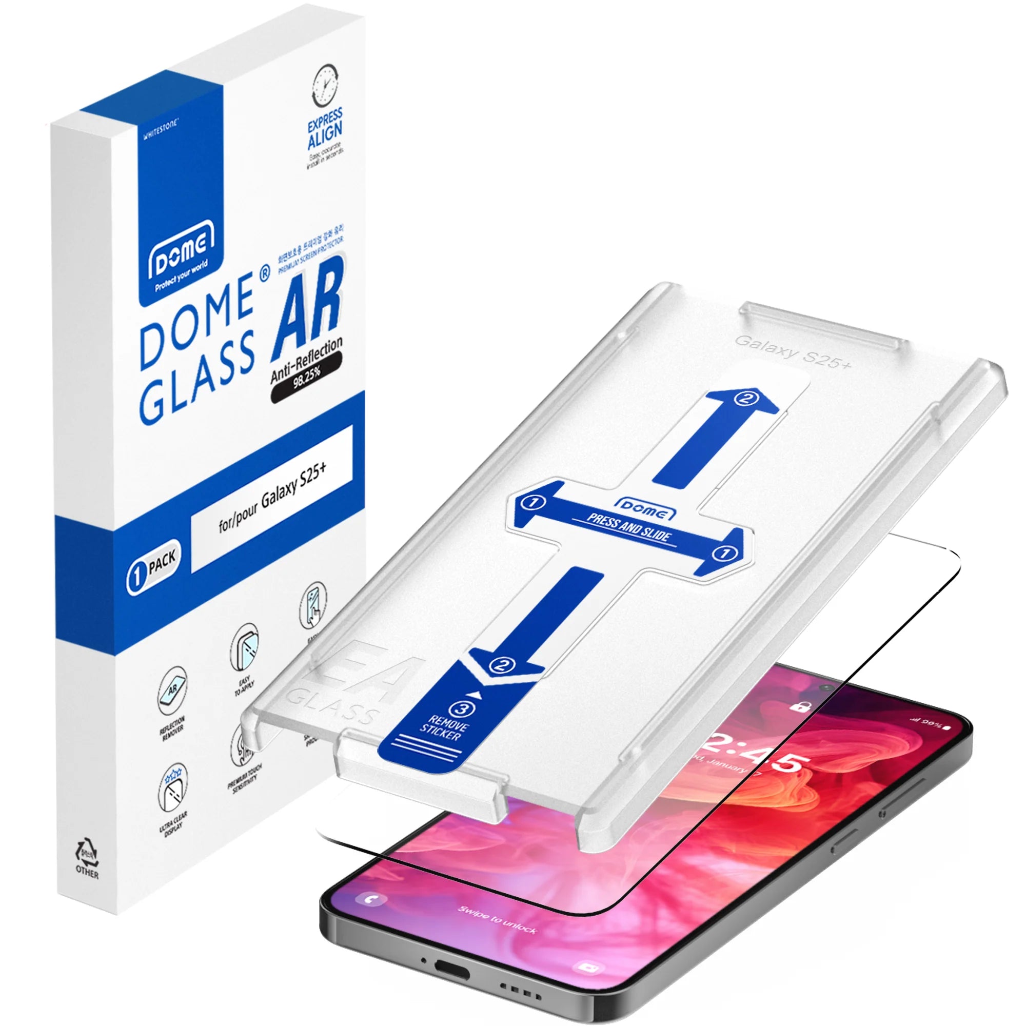 *Pre-Order*Whitestone DOME GLASS AR Clear Tempered Glass Protector for S25 Plus