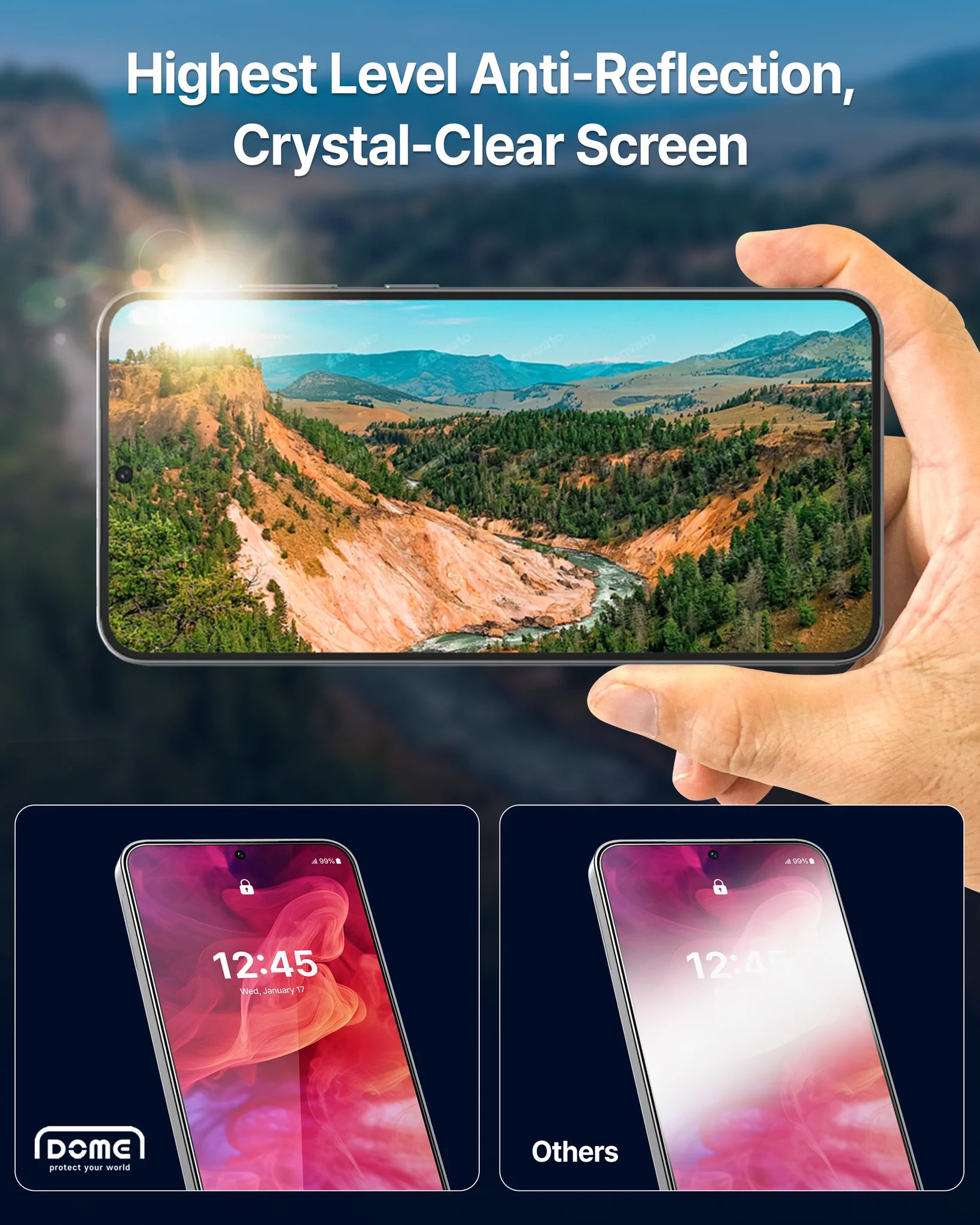 *Pre-Order*Whitestone DOME GLASS AR Clear Tempered Glass Protector for S25