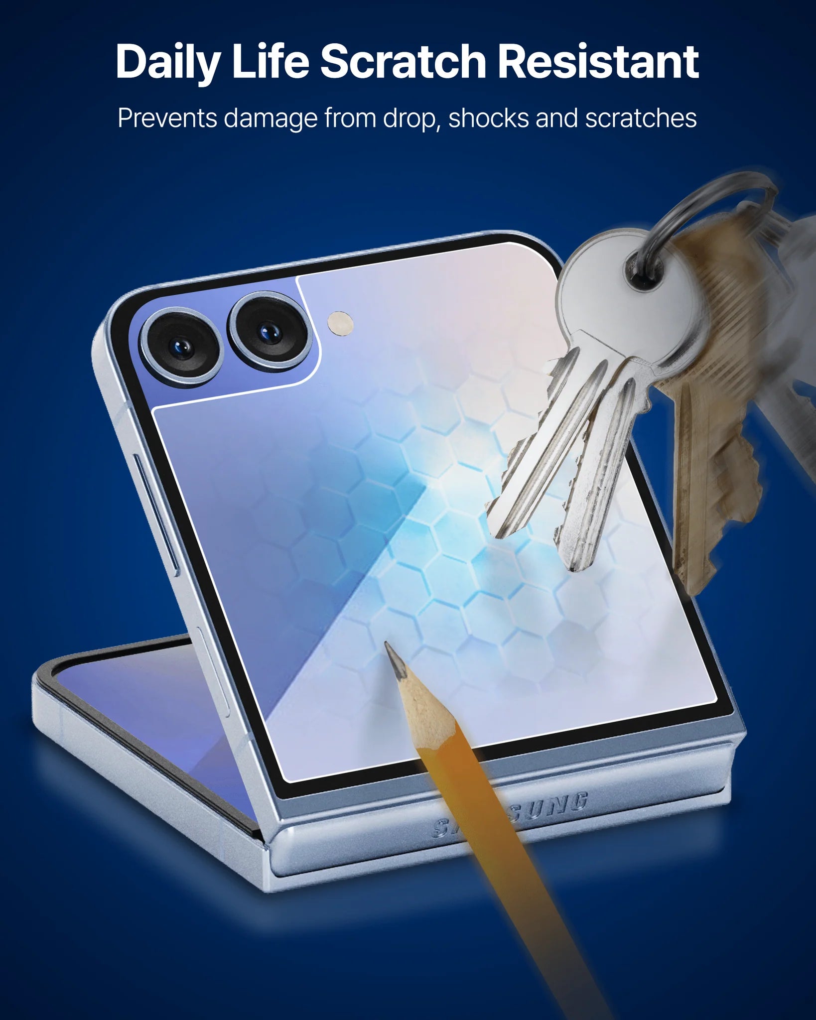 Whitestone AR Clear Glass for Z Flip 7 2pcs Pack