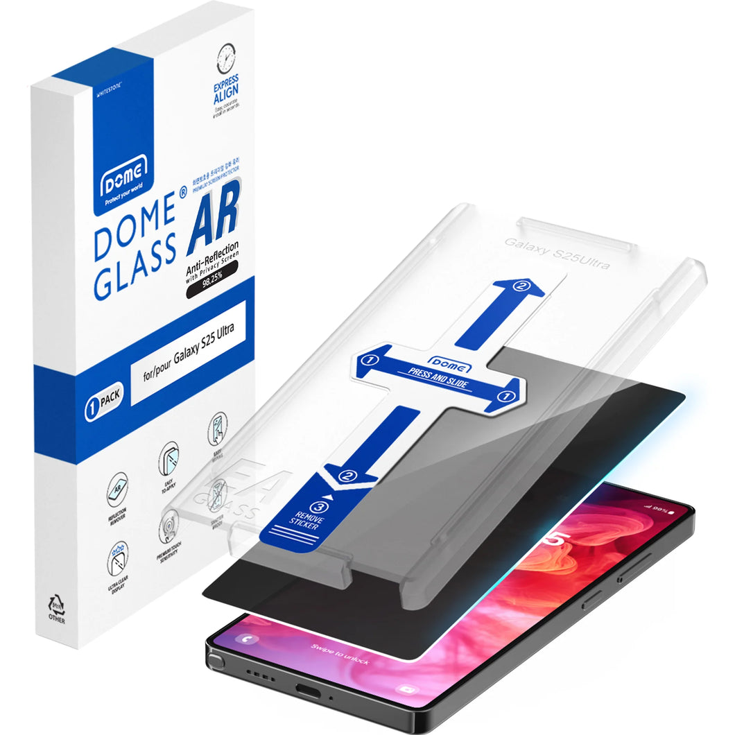 *Pre-Order*Whitestone DOME GLASS AR Privacy Tempered Glass Protector for S25 Ultra