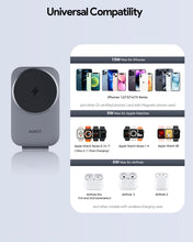 Load image into Gallery viewer, AUKEY LC-MC312 MagFusion Z Qi2 3-in-1 Foldable Magnetic Fast Wireless Charging Station
