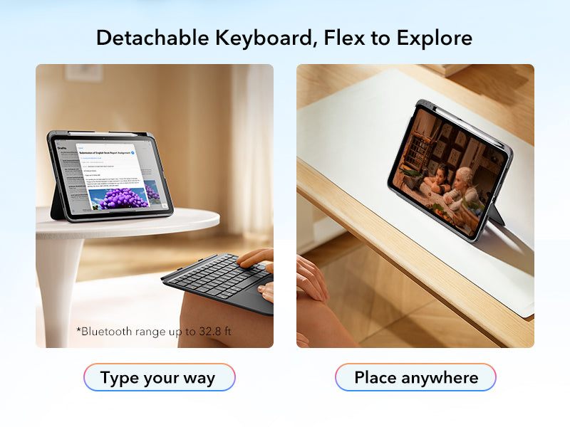 ESR iPad Air 11" (2025/2024) & iPad Air 5/4 Flex Keyboard Case