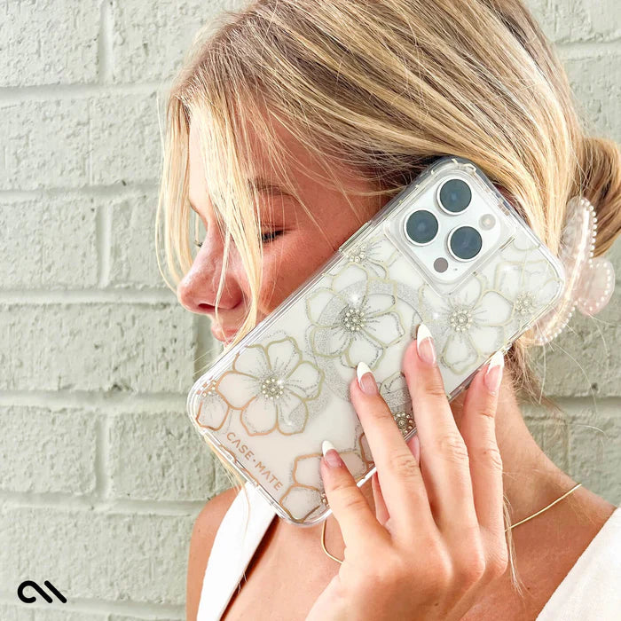 Case-Mate iPhone 16 Series Floral Gems MagSafe Case