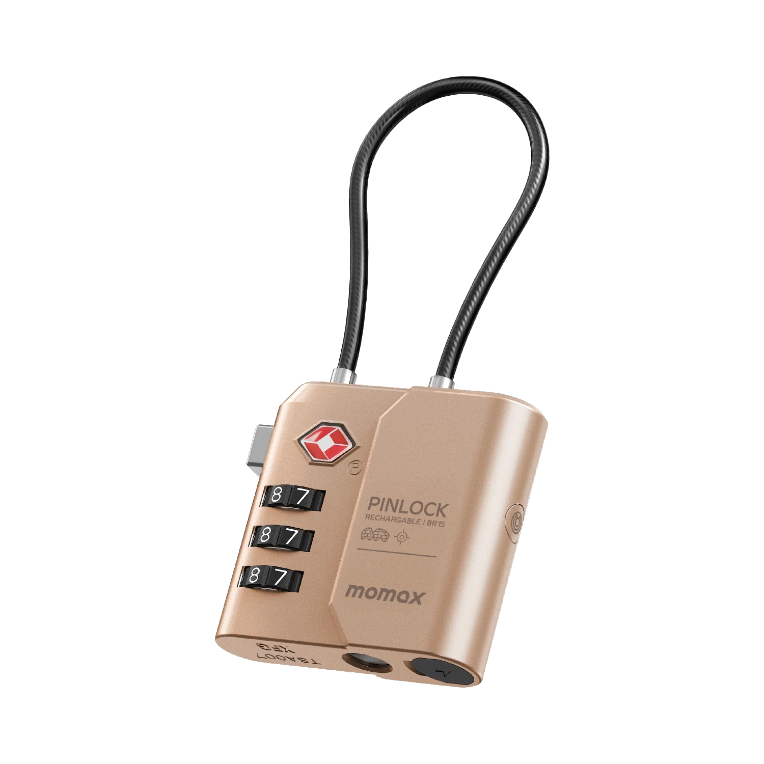 Momax BR15 PinLock TSA Padlock with Find My Locator
