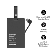 Load image into Gallery viewer, Momax BR16 1-Power Badge+ Rechargeable Battery with Find My Locator
