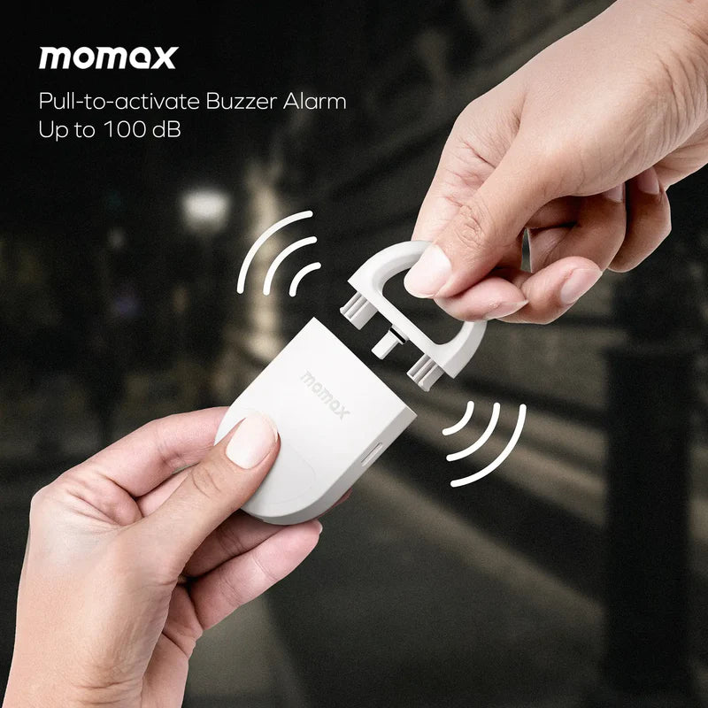 Momax BR17 PinBuzz Rechargeable Anti-Theft Personal Alarm With Find My Locator