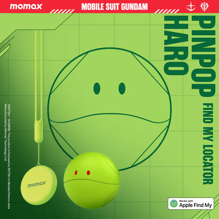 [Mobile Suit Gundam - Limited Edition] Momax BR7 Pinpop Find My Locator - Haro Green