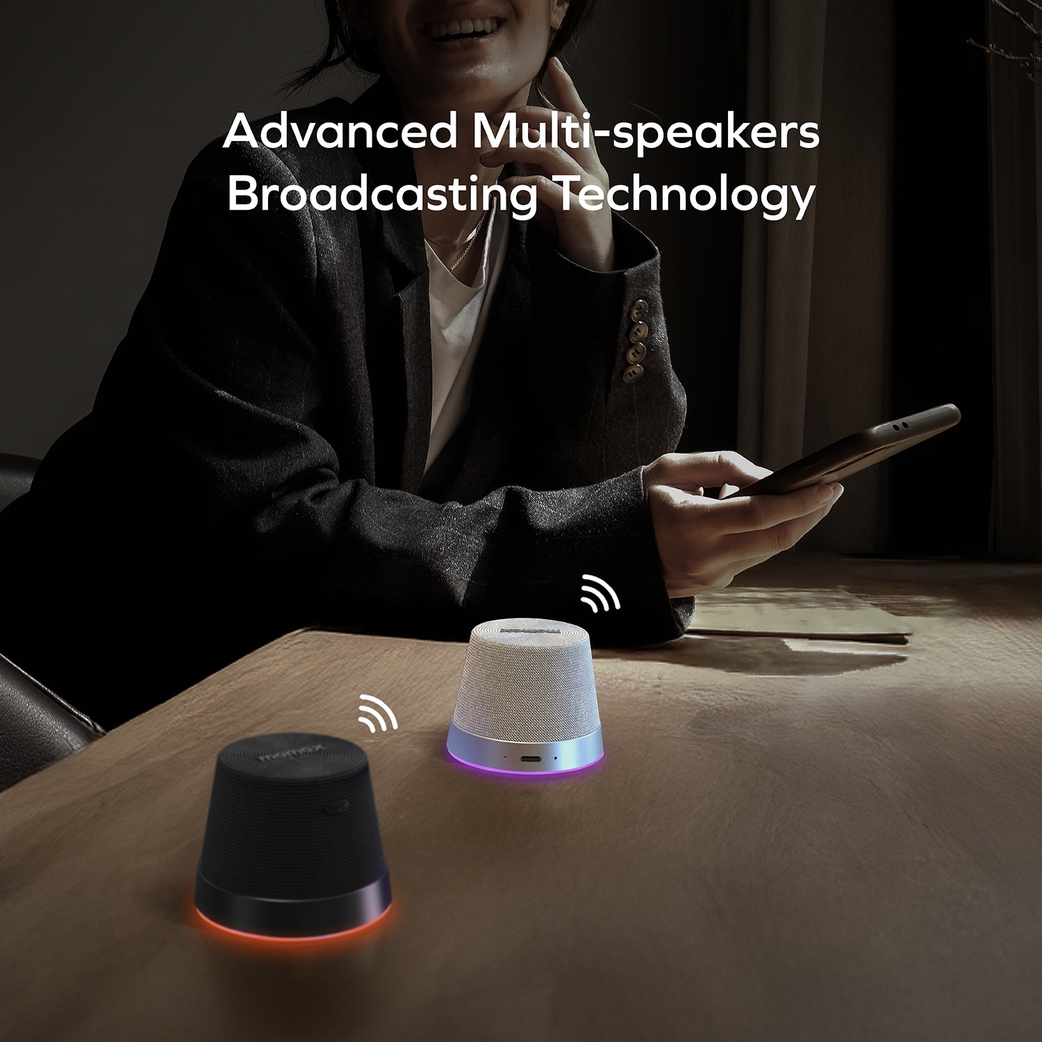 Momax BS9 1-VIBE MOOD Magnetic Wireless Speaker
