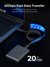 Load image into Gallery viewer, Aukey CB-DCC321 Circlet Mix 20G 2m USB4 GEN2 20Gbps USB-C to USB-C Cable
