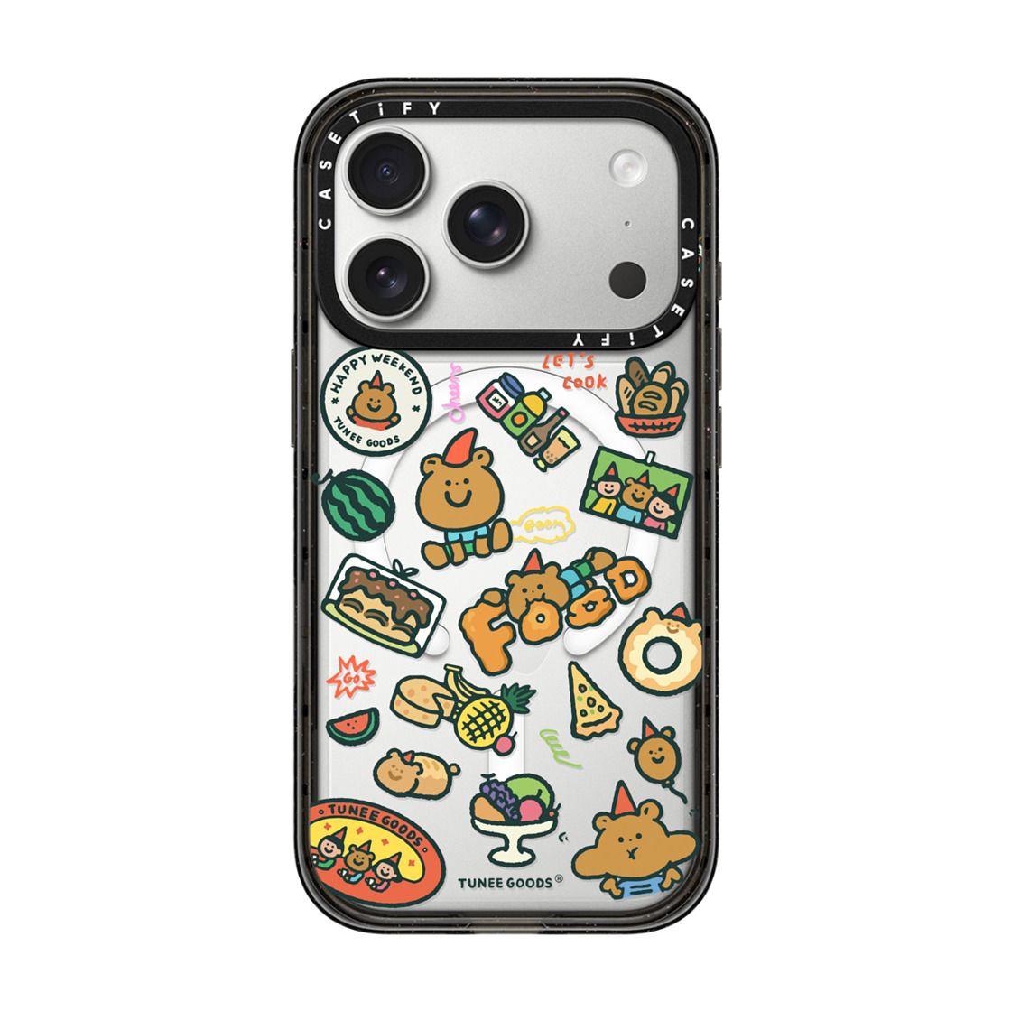 CASETiFY Magsafe Impact Case for iPhone 18 / 17 Series - Food Map On Black