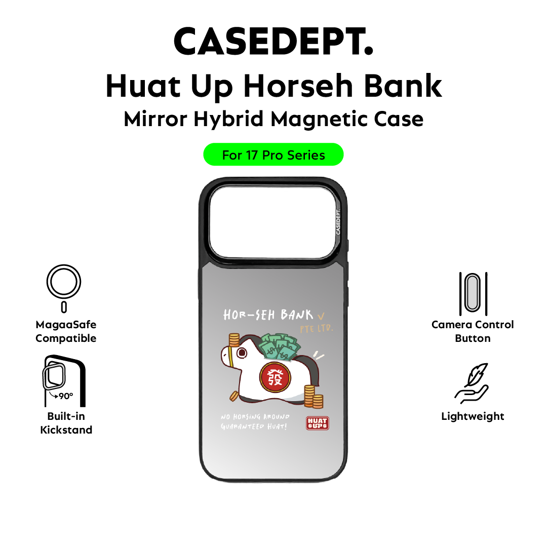 CaseDept. iPhone 17 Pro | 17 Pro Max Matte Mirror Case - Huat Up Horseh Bank