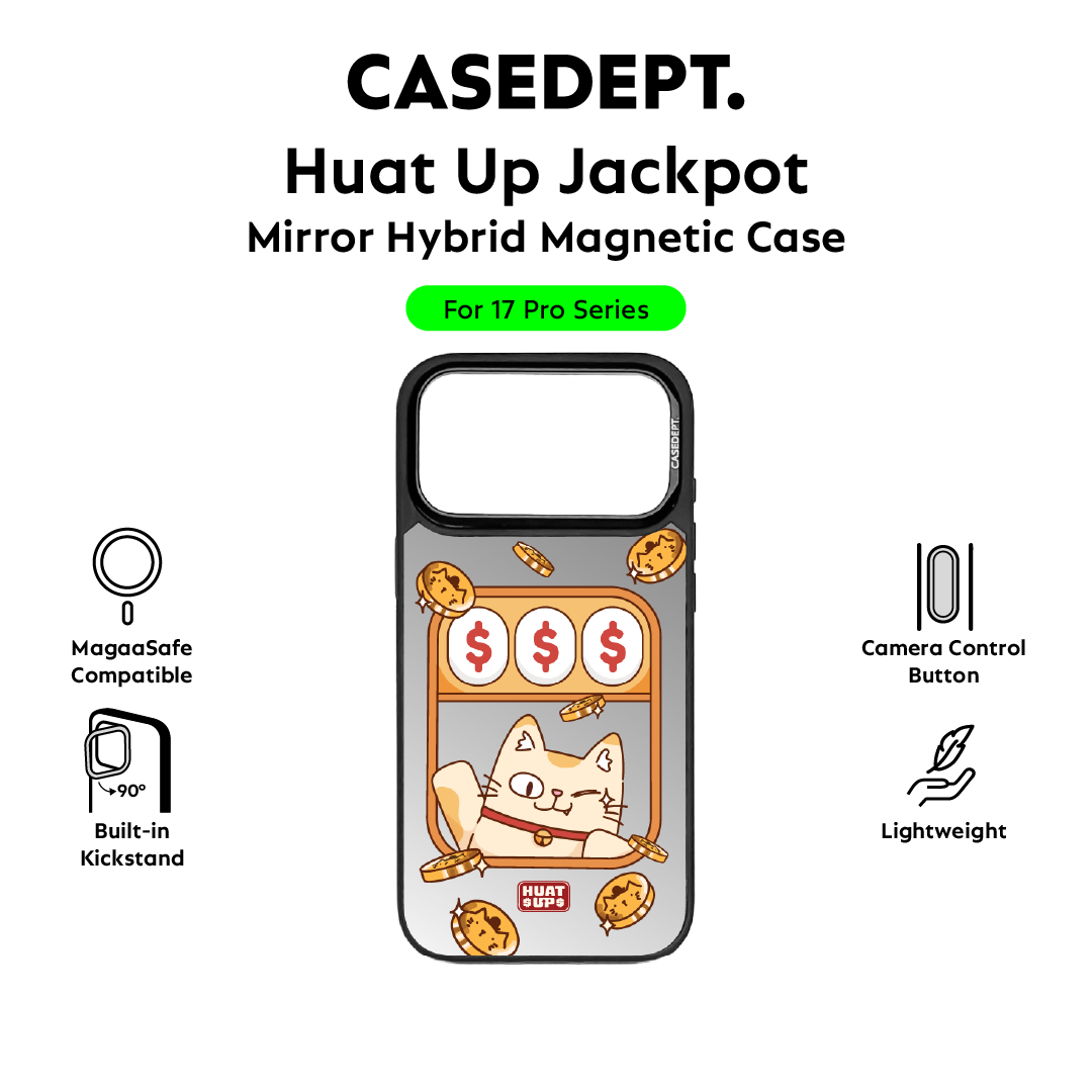 CaseDept. iPhone 17 Pro | 17 Pro Max Mirror Case - Black Huat Up Jackpot