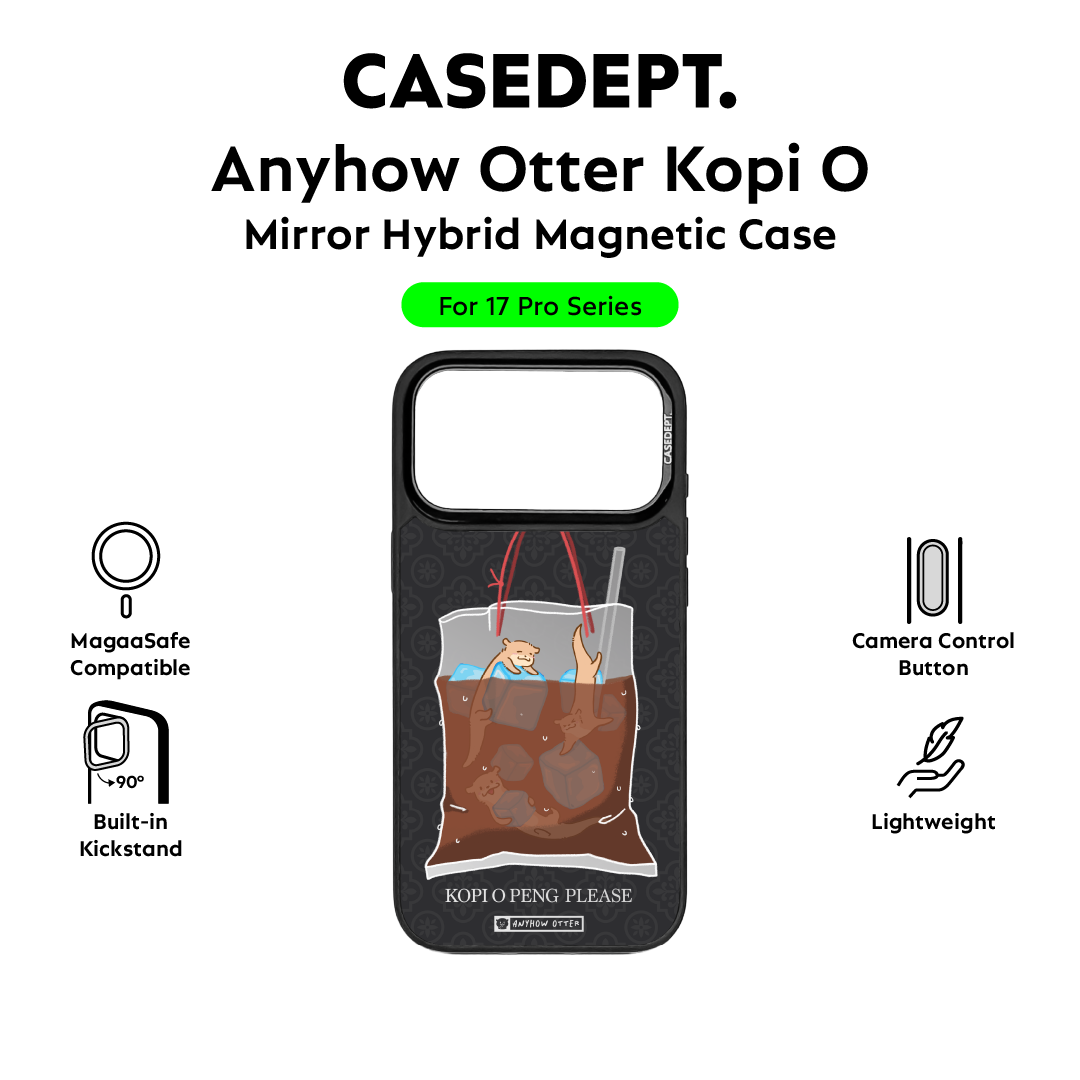 CaseDept. iPhone 17 Pro | 17 Pro Max Mirror Case - Black Anyhow Otter Kopi O