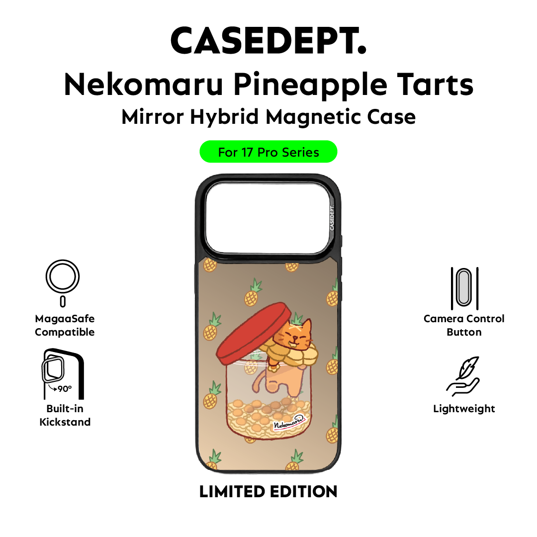 CaseDept. iPhone 17 Pro | 17 Pro Max Matte Mirror Case - Nekomaru Pineapple Tarts