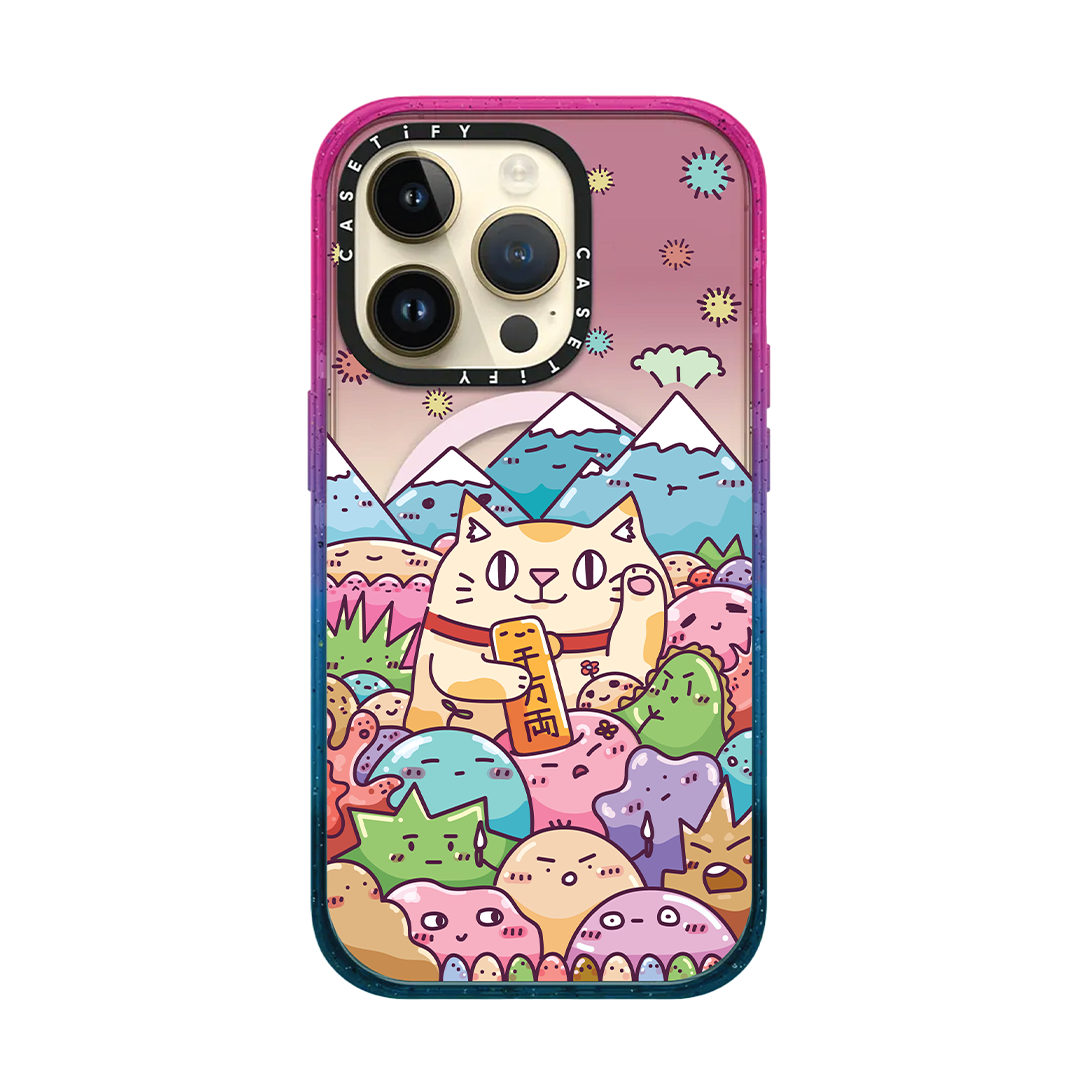 CASETiFY Magsafe Impact Case for iPhone 15 Pro / 15 Pro Max - Huat Cat Sheer Cotton Candy