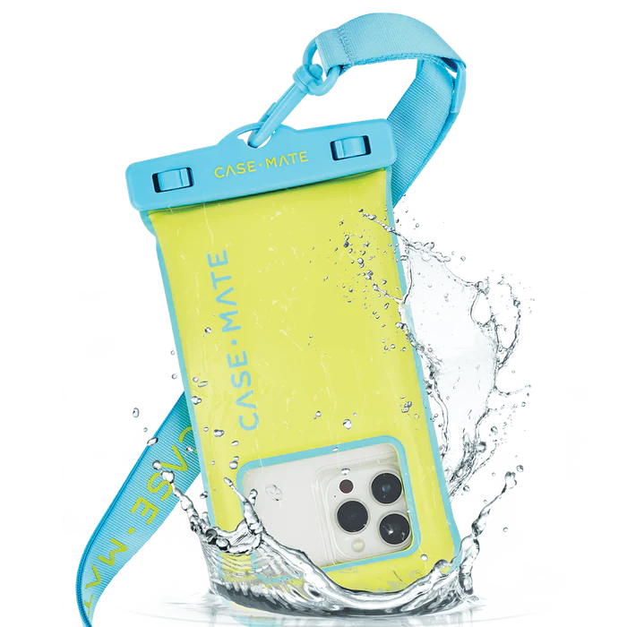 Case-Mate Waterproof Floating Phone Pouch - Citrus Splash Lime/Blue