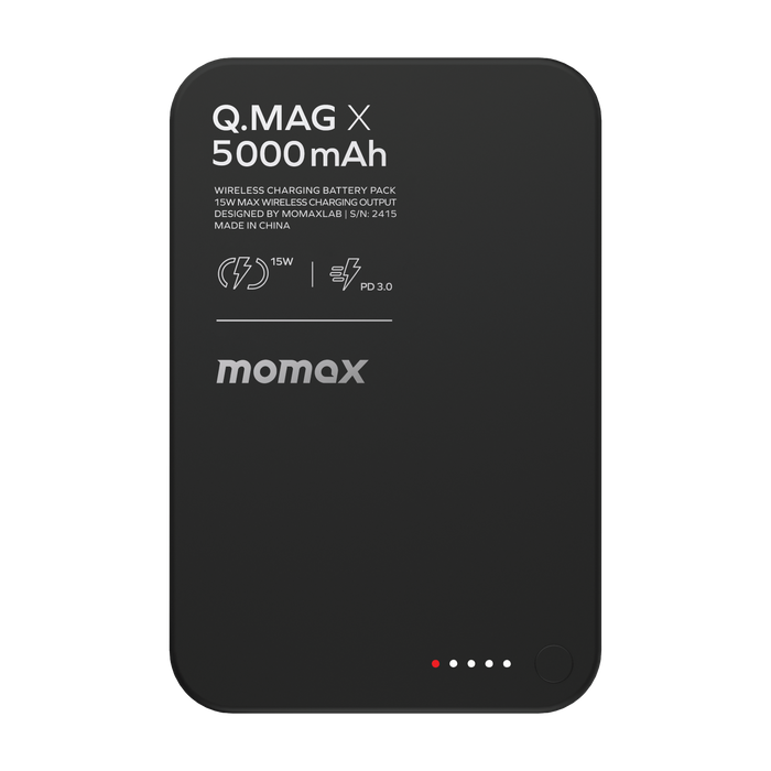 Momax [IP116A] Q.MAG X 15W Magnetic Wireless Powerbank 5,000mAh