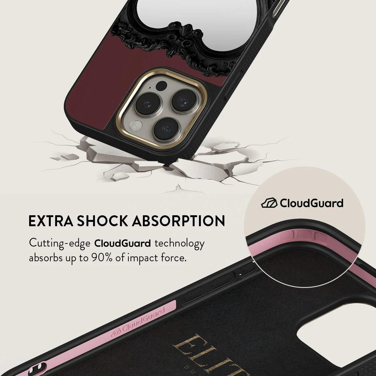 BURGA iPhone 16 Pro / 16 Pro Max Temptation Elite Mirror Gold Tough MagSafe Case