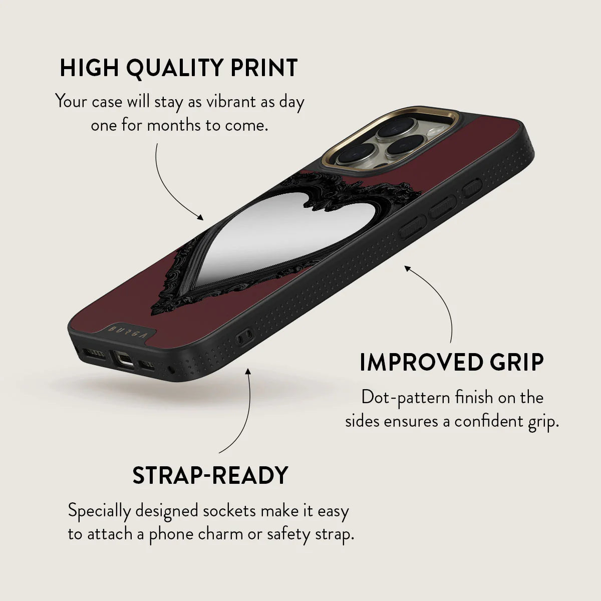 BURGA iPhone 16 Pro / 16 Pro Max Temptation Elite Mirror Gold Tough MagSafe Case