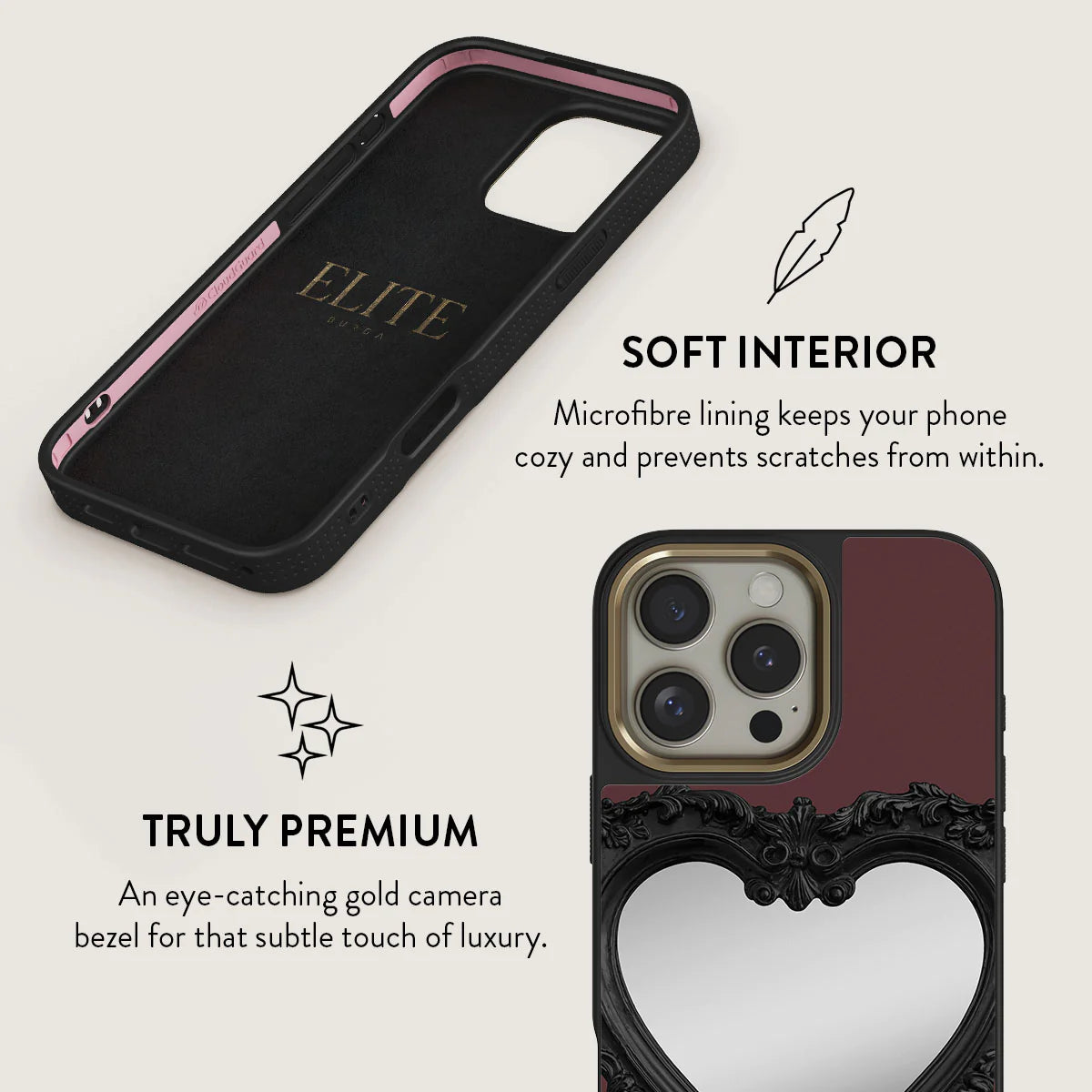 BURGA iPhone 16 Pro / 16 Pro Max Temptation Elite Mirror Gold Tough MagSafe Case