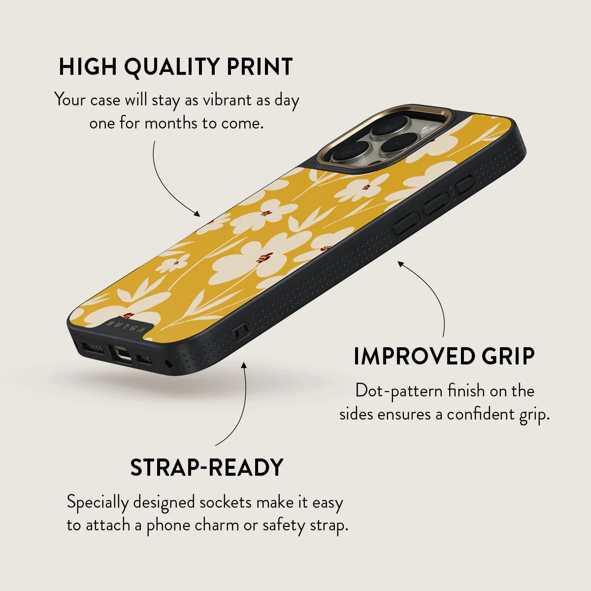 BURGA iPhone 16 Pro Max / 16 Pro Sunday Market Elite Gold Tough MagSafe Case