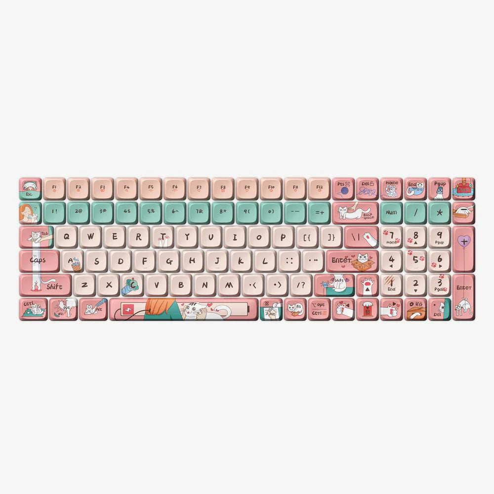 Lofree ON105 Flow Low-Profile Keycaps Set 84/100-Key - Dear Kitty
