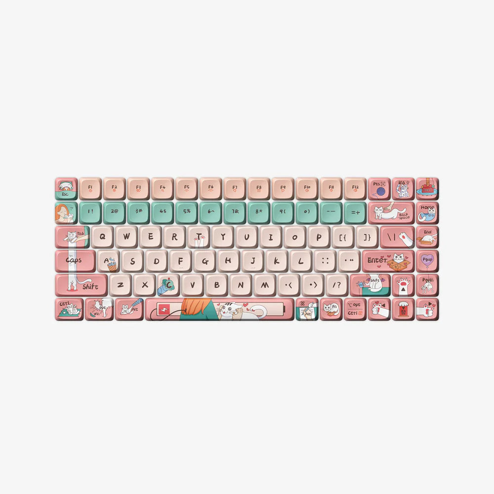 Lofree ON105 Flow Low-Profile Keycaps Set 84/100-Key - Dear Kitty