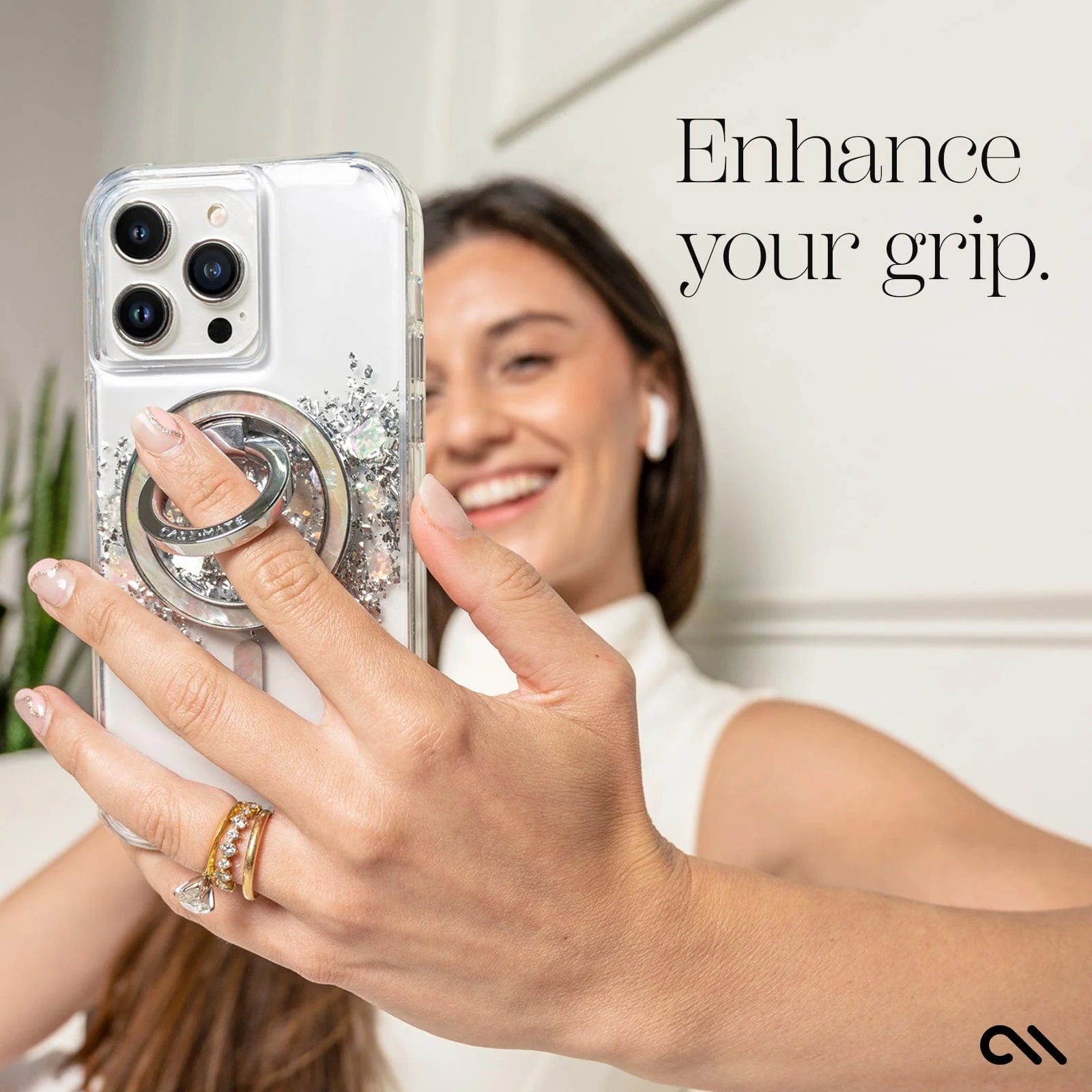 Case-Mate Magnetic Ring Stand with MagSafe - Mother of Pearl